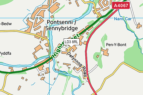 LD3 8RL map - OS VectorMap District (Ordnance Survey) LD3 8RL map - OS VectorMap District (Ordnance Survey)