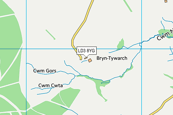 LD3 8YG map - OS VectorMap District (Ordnance Survey) LD3 8YG map - OS VectorMap District (Ordnance Survey)