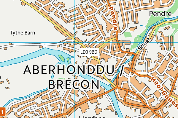 LD3 9BD map - OS VectorMap District (Ordnance Survey) LD3 9BD map - OS VectorMap District (Ordnance Survey)