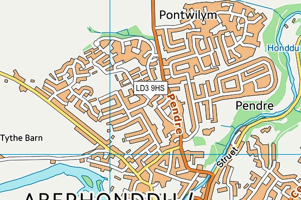 LD3 9HS map - OS VectorMap District (Ordnance Survey) LD3 9HS map - OS VectorMap District (Ordnance Survey)