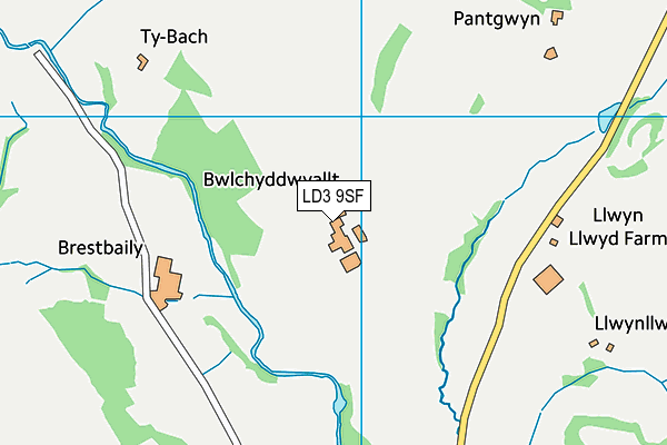LD3 9SF map - OS VectorMap District (Ordnance Survey) LD3 9SF map - OS VectorMap District (Ordnance Survey)