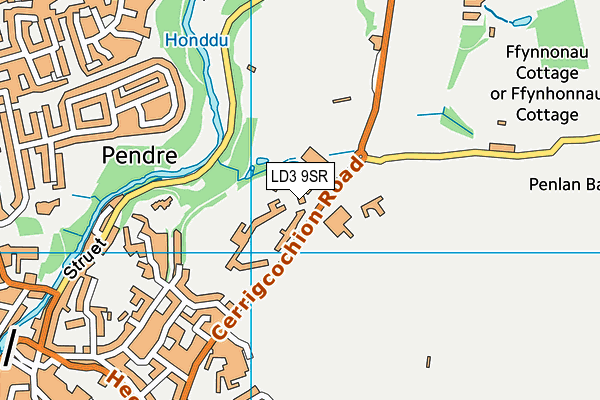 LD3 9SR map - OS VectorMap District (Ordnance Survey) LD3 9SR map - OS VectorMap District (Ordnance Survey)