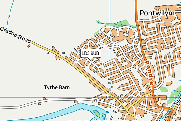 LD3 9UB map - OS VectorMap District (Ordnance Survey) LD3 9UB map - OS VectorMap District (Ordnance Survey)