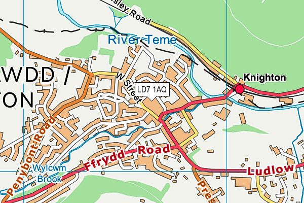 LD7 1AQ map - OS VectorMap District (Ordnance Survey) LD7 1AQ map - OS VectorMap District (Ordnance Survey)