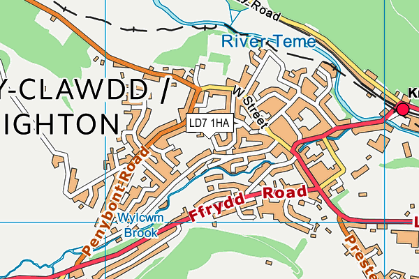 LD7 1HA map - OS VectorMap District (Ordnance Survey) LD7 1HA map - OS VectorMap District (Ordnance Survey)