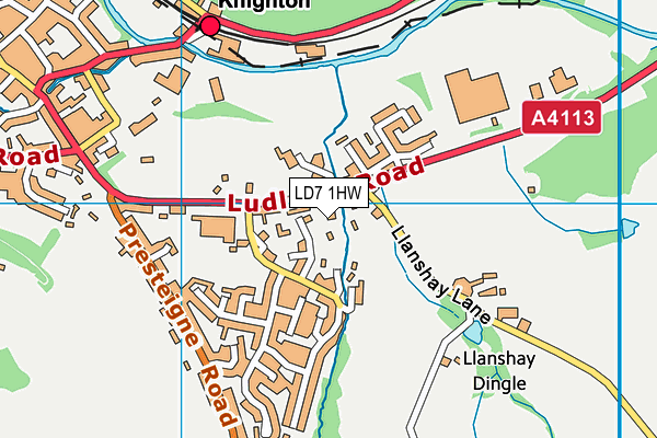 LD7 1HW map - OS VectorMap District (Ordnance Survey) LD7 1HW map - OS VectorMap District (Ordnance Survey)