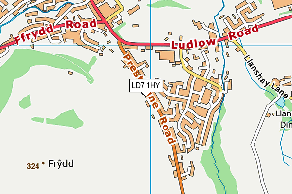 LD7 1HY map - OS VectorMap District (Ordnance Survey) LD7 1HY map - OS VectorMap District (Ordnance Survey)