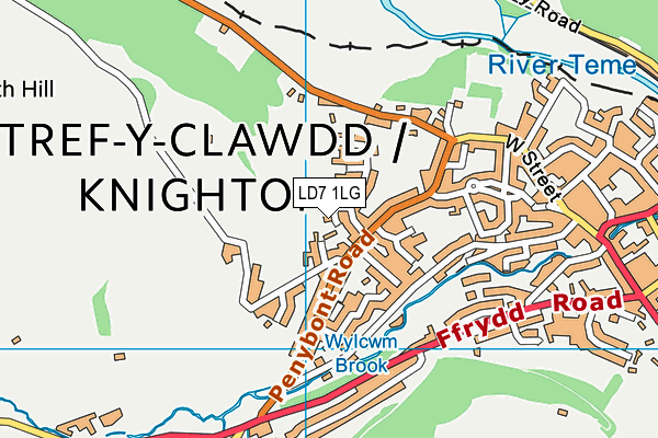 LD7 1LG map - OS VectorMap District (Ordnance Survey) LD7 1LG map - OS VectorMap District (Ordnance Survey)