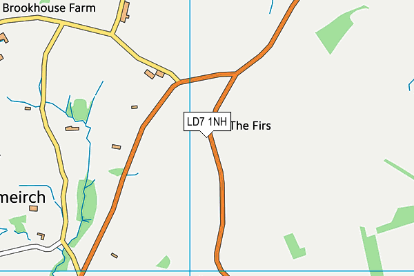 LD7 1NH map - OS VectorMap District (Ordnance Survey) LD7 1NH map - OS VectorMap District (Ordnance Survey)