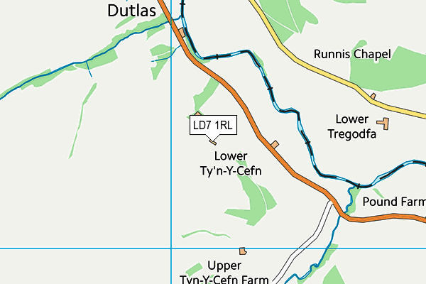 LD7 1RL map - OS VectorMap District (Ordnance Survey) LD7 1RL map - OS VectorMap District (Ordnance Survey)