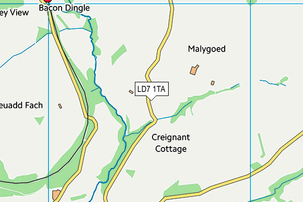 LD7 1TA map - OS VectorMap District (Ordnance Survey) LD7 1TA map - OS VectorMap District (Ordnance Survey)