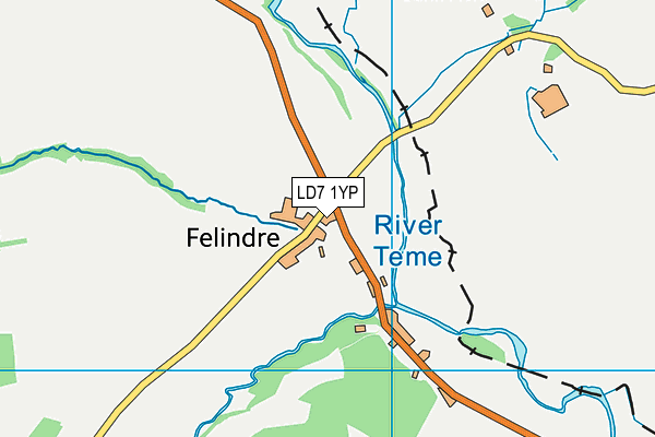 LD7 1YP map - OS VectorMap District (Ordnance Survey) LD7 1YP map - OS VectorMap District (Ordnance Survey)