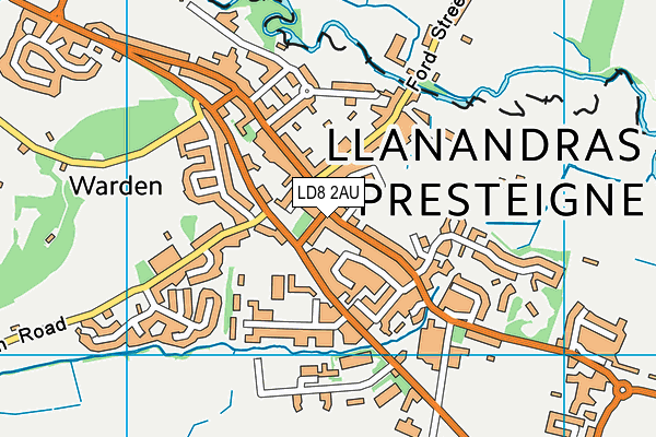 LD8 2AU map - OS VectorMap District (Ordnance Survey) LD8 2AU map - OS VectorMap District (Ordnance Survey)