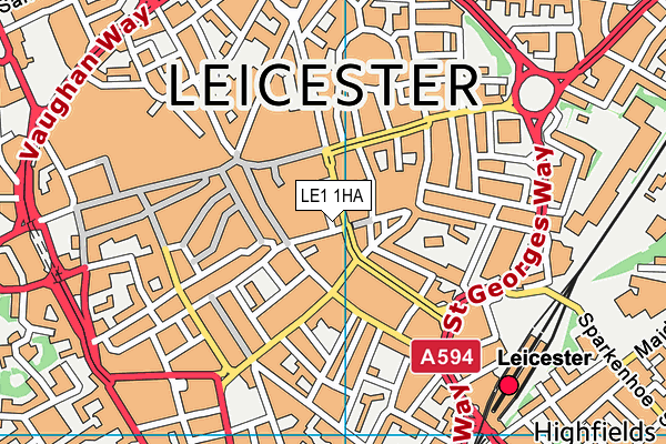 LE1 1HA map - OS VectorMap District (Ordnance Survey) LE1 1HA map - OS VectorMap District (Ordnance Survey)