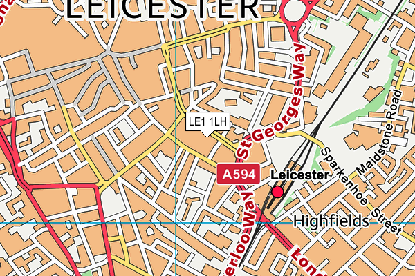 LE1 1LH map - OS VectorMap District (Ordnance Survey) LE1 1LH map - OS VectorMap District (Ordnance Survey)