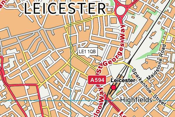 LE1 1QB map - OS VectorMap District (Ordnance Survey) LE1 1QB map - OS VectorMap District (Ordnance Survey)