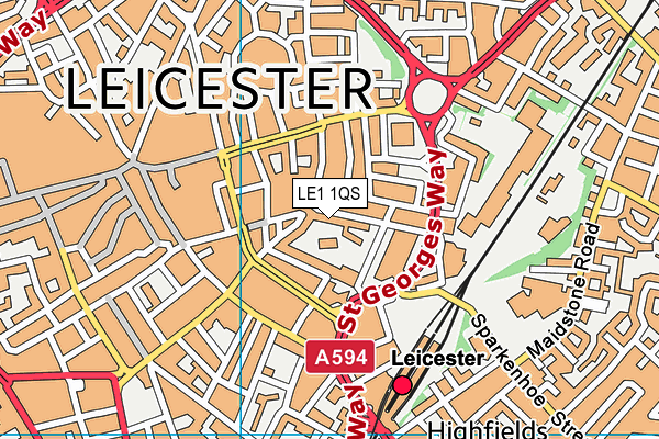 LE1 1QS map - OS VectorMap District (Ordnance Survey) LE1 1QS map - OS VectorMap District (Ordnance Survey)