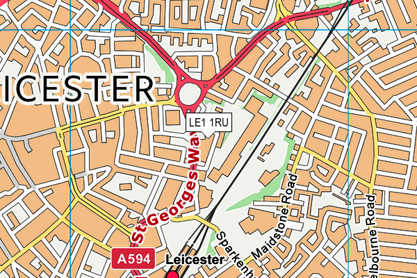 LE1 1RU map - OS VectorMap District (Ordnance Survey) LE1 1RU map - OS VectorMap District (Ordnance Survey)