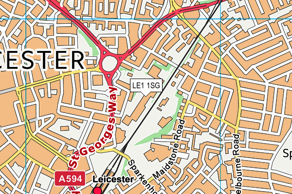 LE1 1SG map - OS VectorMap District (Ordnance Survey) LE1 1SG map - OS VectorMap District (Ordnance Survey)