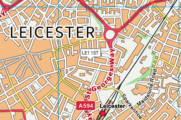 LE1 1ST map - OS VectorMap District (Ordnance Survey) LE1 1ST map - OS VectorMap District (Ordnance Survey)
