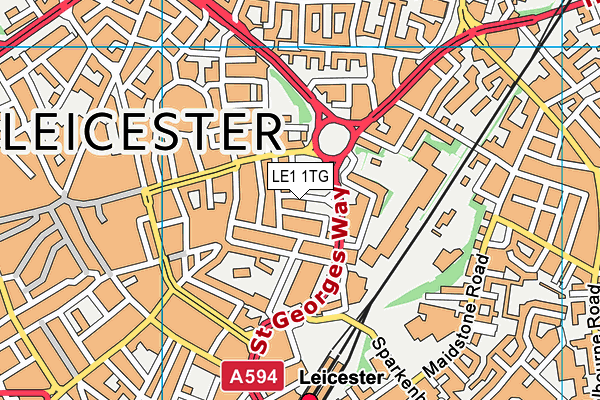 LE1 1TG map - OS VectorMap District (Ordnance Survey) LE1 1TG map - OS VectorMap District (Ordnance Survey)