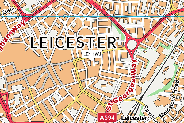 LE1 1WJ map - OS VectorMap District (Ordnance Survey) LE1 1WJ map - OS VectorMap District (Ordnance Survey)