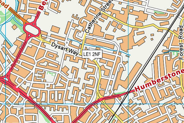 LE1 2NF map - OS VectorMap District (Ordnance Survey) LE1 2NF map - OS VectorMap District (Ordnance Survey)