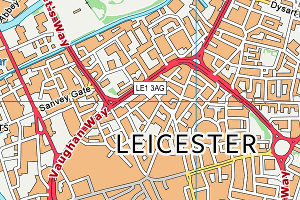 LE1 3AG map - OS VectorMap District (Ordnance Survey) LE1 3AG map - OS VectorMap District (Ordnance Survey)