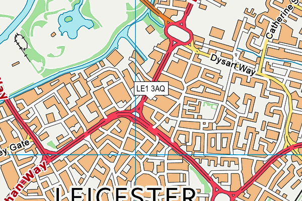 LE1 3AQ map - OS VectorMap District (Ordnance Survey) LE1 3AQ map - OS VectorMap District (Ordnance Survey)