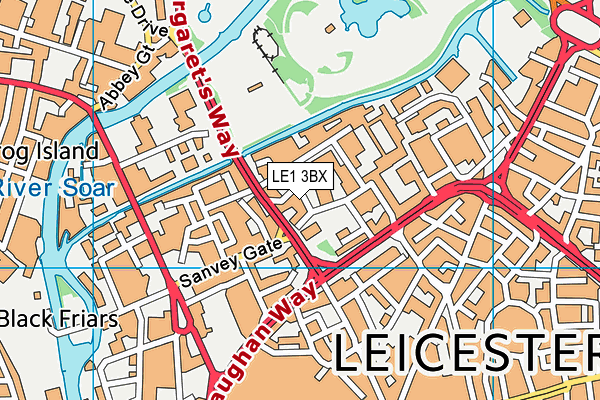 LE1 3BX map - OS VectorMap District (Ordnance Survey) LE1 3BX map - OS VectorMap District (Ordnance Survey)