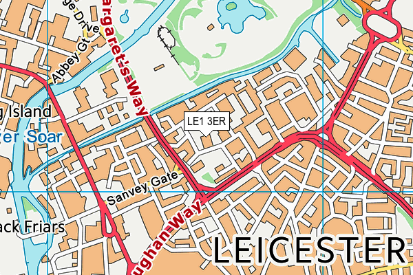 LE1 3ER map - OS VectorMap District (Ordnance Survey) LE1 3ER map - OS VectorMap District (Ordnance Survey)