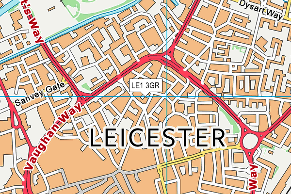LE1 3GR map - OS VectorMap District (Ordnance Survey) LE1 3GR map - OS VectorMap District (Ordnance Survey)