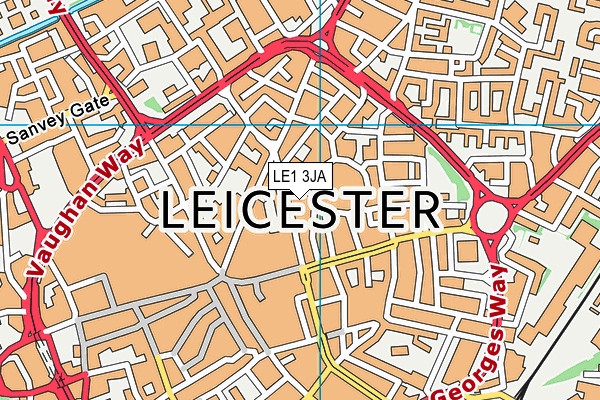 LE1 3JA map - OS VectorMap District (Ordnance Survey) LE1 3JA map - OS VectorMap District (Ordnance Survey)