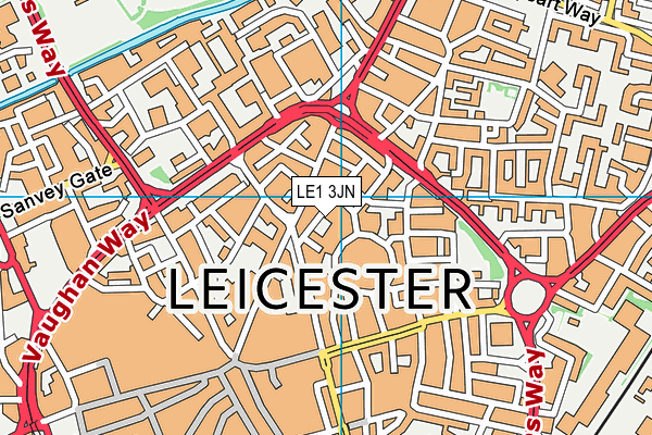 LE1 3JN map - OS VectorMap District (Ordnance Survey) LE1 3JN map - OS VectorMap District (Ordnance Survey)