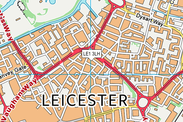 LE1 3LH map - OS VectorMap District (Ordnance Survey) LE1 3LH map - OS VectorMap District (Ordnance Survey)