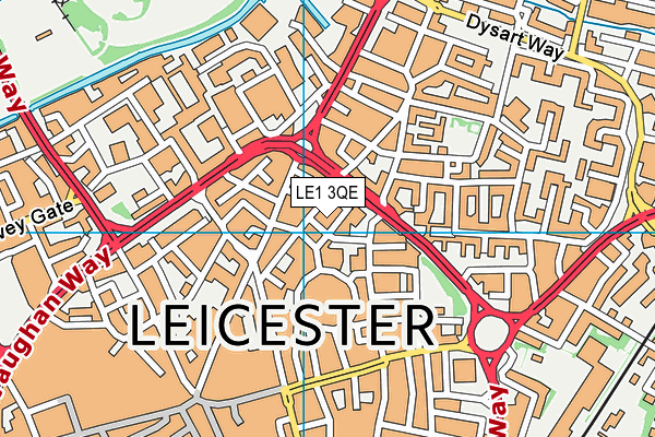 LE1 3QE map - OS VectorMap District (Ordnance Survey) LE1 3QE map - OS VectorMap District (Ordnance Survey)