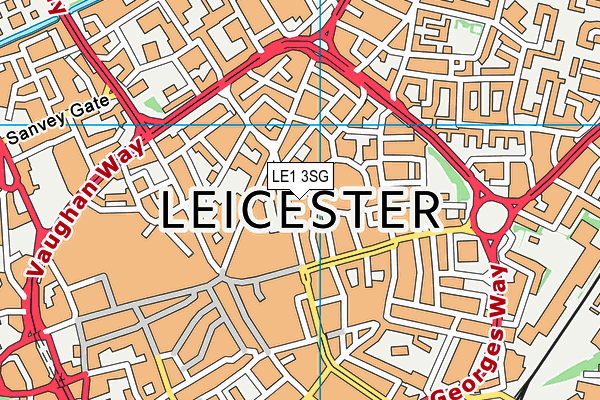 LE1 3SG map - OS VectorMap District (Ordnance Survey) LE1 3SG map - OS VectorMap District (Ordnance Survey)