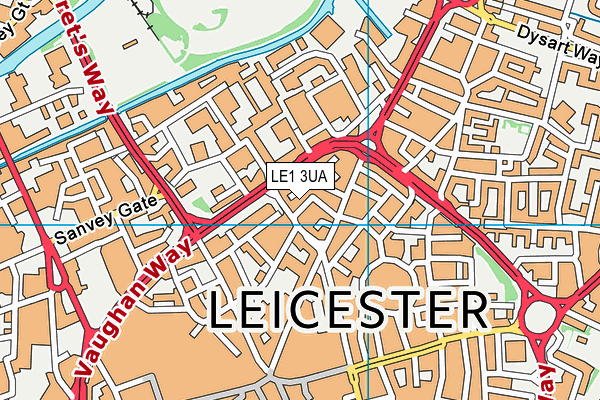 LE1 3UA map - OS VectorMap District (Ordnance Survey) LE1 3UA map - OS VectorMap District (Ordnance Survey)
