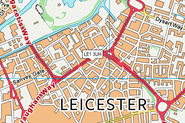 LE1 3UH map - OS VectorMap District (Ordnance Survey) LE1 3UH map - OS VectorMap District (Ordnance Survey)