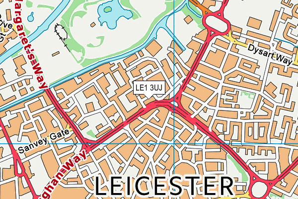 LE1 3UJ map - OS VectorMap District (Ordnance Survey) LE1 3UJ map - OS VectorMap District (Ordnance Survey)