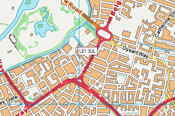 LE1 3UL map - OS VectorMap District (Ordnance Survey) LE1 3UL map - OS VectorMap District (Ordnance Survey)