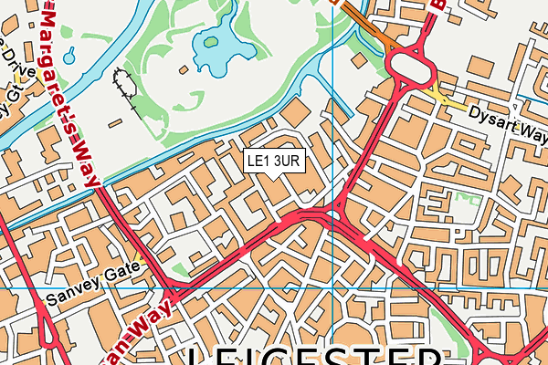 LE1 3UR map - OS VectorMap District (Ordnance Survey) LE1 3UR map - OS VectorMap District (Ordnance Survey)