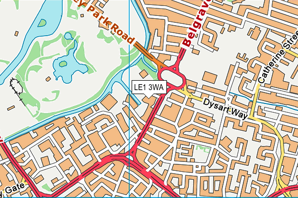 LE1 3WA map - OS VectorMap District (Ordnance Survey) LE1 3WA map - OS VectorMap District (Ordnance Survey)