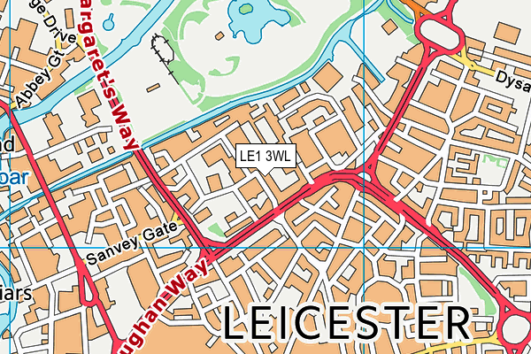 LE1 3WL map - OS VectorMap District (Ordnance Survey) LE1 3WL map - OS VectorMap District (Ordnance Survey)