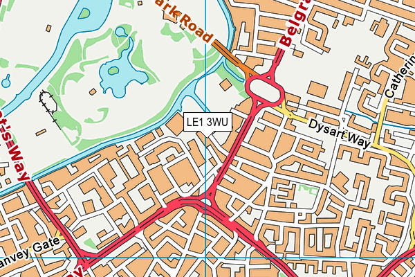LE1 3WU map - OS VectorMap District (Ordnance Survey) LE1 3WU map - OS VectorMap District (Ordnance Survey)