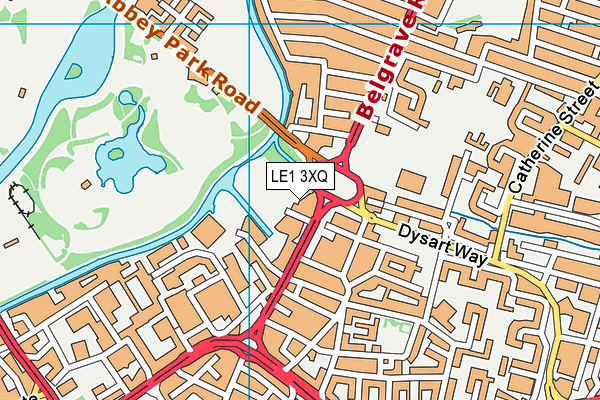 LE1 3XQ map - OS VectorMap District (Ordnance Survey) LE1 3XQ map - OS VectorMap District (Ordnance Survey)