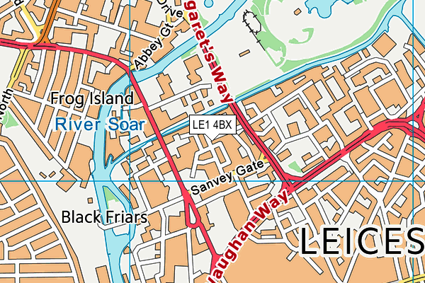 LE1 4BX map - OS VectorMap District (Ordnance Survey) LE1 4BX map - OS VectorMap District (Ordnance Survey)