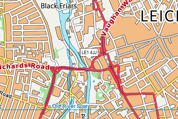 LE1 4JJ map - OS VectorMap District (Ordnance Survey) LE1 4JJ map - OS VectorMap District (Ordnance Survey)