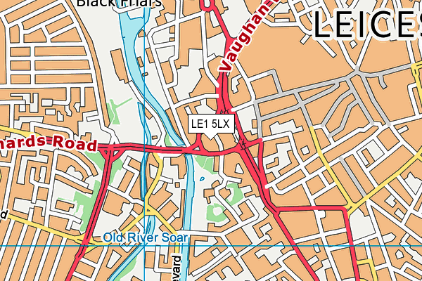 LE1 5LX map - OS VectorMap District (Ordnance Survey) LE1 5LX map - OS VectorMap District (Ordnance Survey)