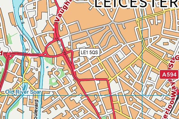 LE1 5QS map - OS VectorMap District (Ordnance Survey) LE1 5QS map - OS VectorMap District (Ordnance Survey)